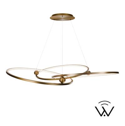 WAC Lighting Sidewinder Chandelier in Aged Brass