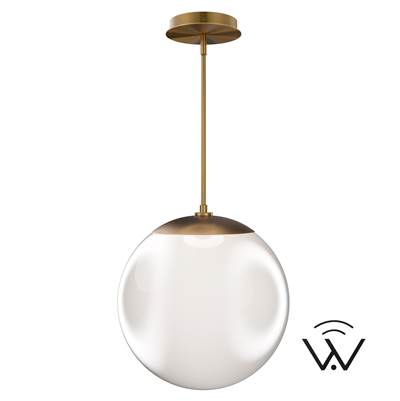WAC Lighting Honeymooner Pendant - 14 Two-Tone in Aged Brass