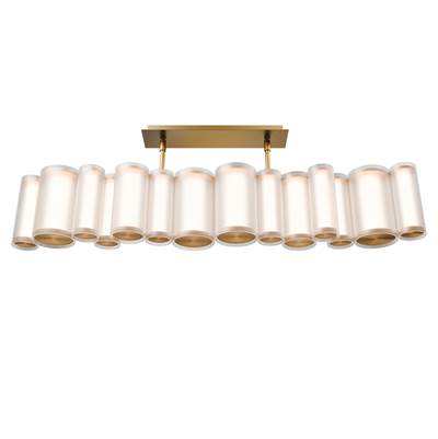 WAC Lighting Troop Linear Chandelier in Antique Brass