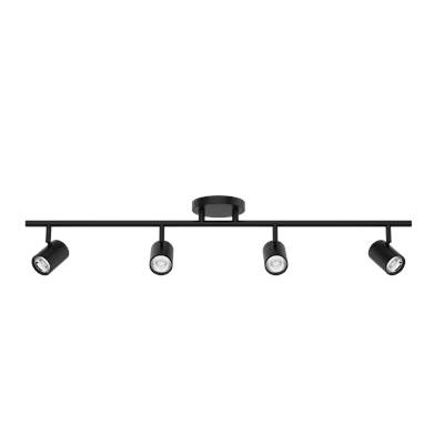 WAC Lighting Pipe LED 4 Light Fixed Rail in Matte Black