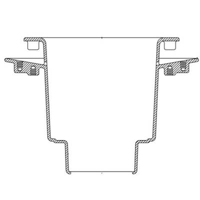 Zurn Z1901 12x12x8 Deep Flanged Floor Sink - 2NH