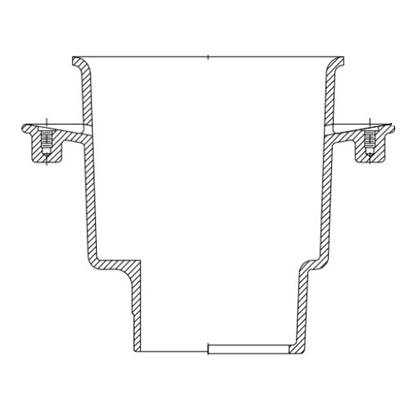 Zurn Z1910 8x8x6 Deep Flanged Floor Sink - 2NH