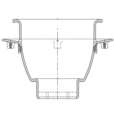 Zurn Industries Z1950 Flanged Floor Sink - 12" Dia x 8" Deep - 3NL