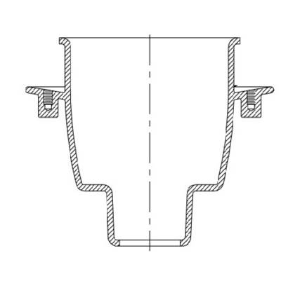 Zurn Industries Z1960 Flanged Body - 9" Dia x 6" Deep - 2NH